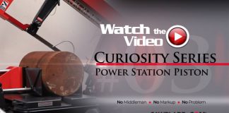 Curiosity Series 03 : Sawing a 15″ Piston in Half Q 701 Band Saw Blade