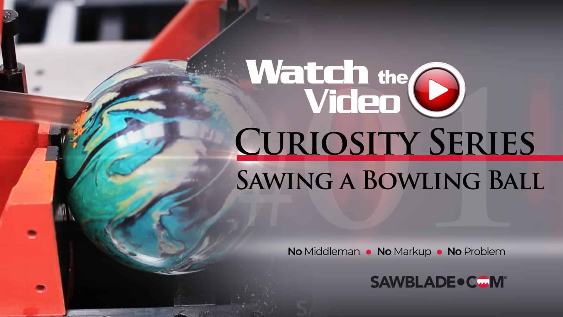 Curiosity Series 01 : Sawing a Bowling Ball in Half - SawbladeTV