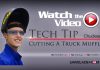 Cutting a Truck Muffler
