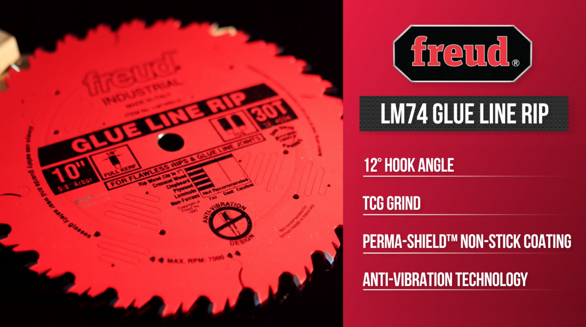 Freud LM74 Glue Line Rip Circular Saw Blade SawbladeTV