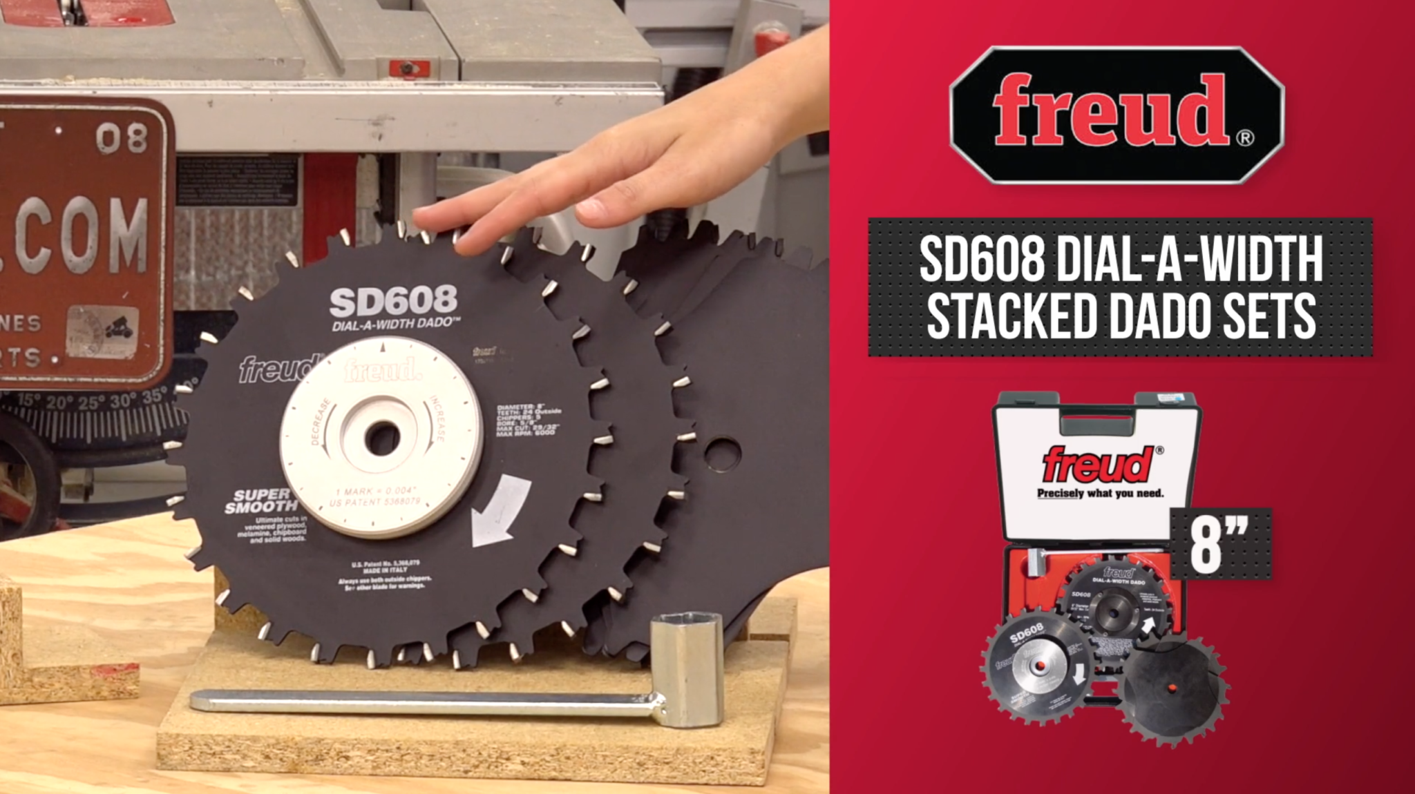 Freud SD608 DialAWidth Dado Set SawbladeTV