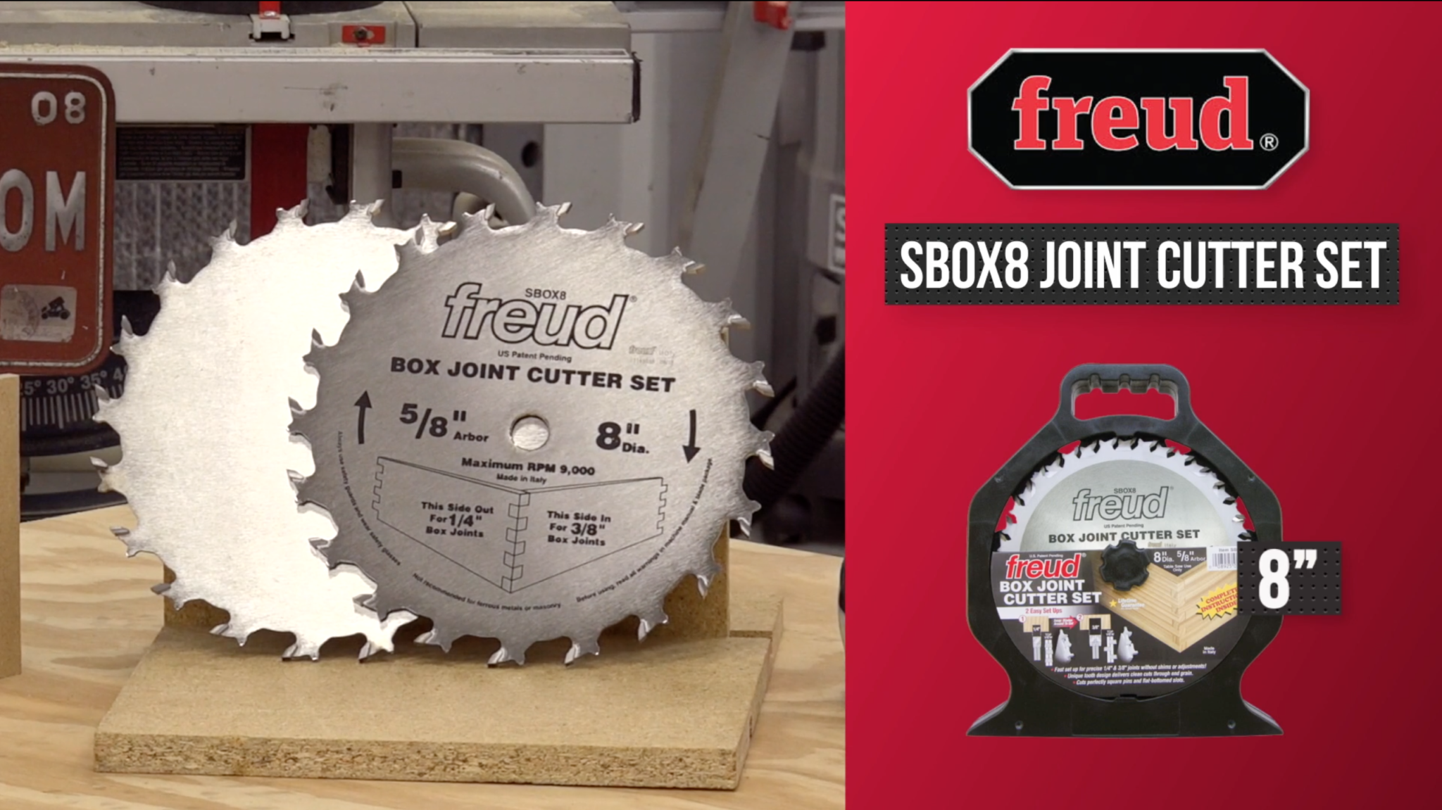 Freud SBOX8 Box Joint Cutter Set SawbladeTV