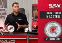 The Qsaw CCSM18038 Mild Steel Circular Saw Blade