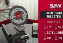 Qsaw CCSM18440 Mild Steel Circular Saw Blade