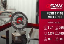 Qsaw CCSM17140 Mild Steel Circular Saw Blade