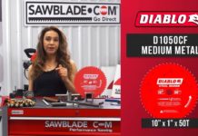 Diablo D1050CF 10 in. x 50 Tooth Cermet Medium Metal and Stainless Steel Cutting Saw Blade
