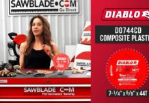Diablo D0744CD 7 1/4” 44 tooth Composite Material and Plastic Cutting Saw Blade