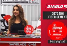 Diablo D0704DH 7-1/4 in x 4 Tooth (PCD) Fiber Cement HardieBlade