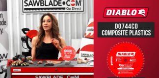 Diablo D0744CD 7 1/4” 44 tooth Composite Material and Plastic Cutting Saw Blade