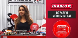 The Diablo D0748FM 7-inch 48 tooth metal cutting saw blade