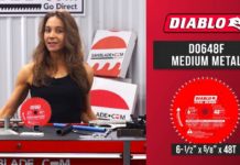 Diablo D0648F 6-1/2 in. x 48 Tooth Steel Demon Ferrous Metal Cutting Saw Blade