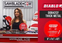 Diablo D0842CF 8” 42 Tooth Cermet Metal and Stainless Steel Cutting Saw Blade