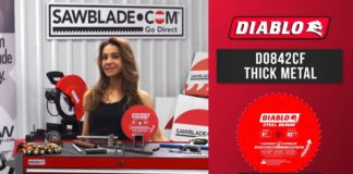 Diablo D0842CF 8” 42 Tooth Cermet Metal and Stainless Steel Cutting Saw Blade
