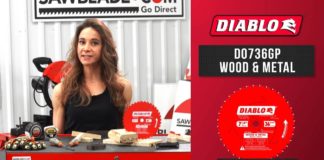 Diablo D0736GP 7‑1/4 in. x 36 Tooth Wood & Metal Carbide Saw Blade