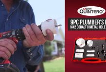 QSaw Quintero M42 Cobalt Bimetal Hole Saw 9 piece Plumber’s Kit