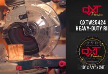 QXT Premium Carbide Circular Blade for Ripping, 10″ x 24T