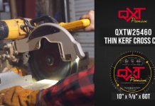 QXT Premium Carbide Circular Blade for Finish Crosscut, 10″ x 60T