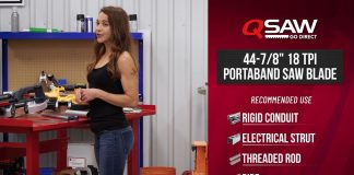 Qsaw 44-7/8″ 18 TPI Bi-Metal Portaband Saw Blade Wavy Set