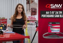 Qsaw 44-7/8″ 24 TPI Bi-Metal Portaband Saw Blade