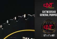 QXT Premium Carbide Circular General Purpose Blade, 12″ x 40T