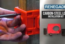 Renegade Carbon-Steel Wood Door Lock Easy Installation Kit