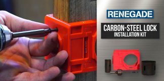 Renegade Carbon-Steel Wood Door Lock Easy Installation Kit