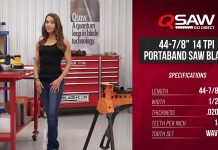 Qsaw 44-7/8″ 14 TPI Bi-Metal Portaband Saw Blade