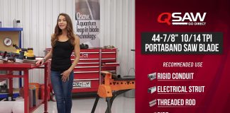Qsaw 44-7/8″ 10/14 TPI Bi-Metal Portaband Saw Blade