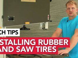 Tech tips Installing rubber band saw tires