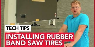 Changing a Band Saw Tire: Rubber Tire Installation Made Easy Tech tips Installing rubber band saw tires